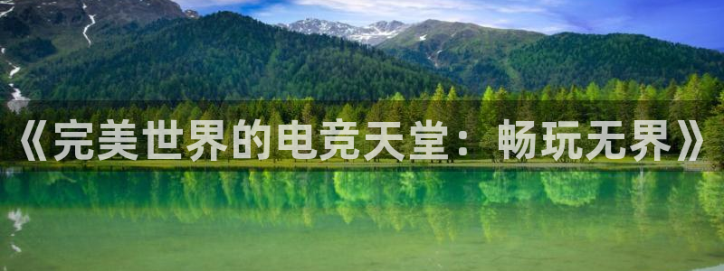必赢电竞最新比赛：《完美世界的电竞天堂：畅玩无界》